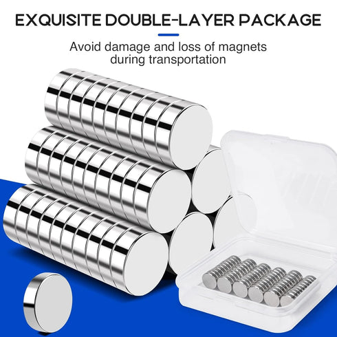 Refrigerator Magnets, 120 Pcs Rare Earth Neodymium Tiny Round Disc Magnets, Multi-use for Crafts, DIY, Office, Dry