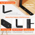 WINKER 4 6 InchX6 Inch Corner Brace Pcs Shelf Bracket Heavy Duty Black Steel L Corner Brace, Decorative Joint Angle