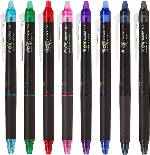 Pilot FriXion Point Clicker 0.5mm Erasable Gel Needle Tip Pens, Extra Fine Point, 6 Pack (Navy Blue)