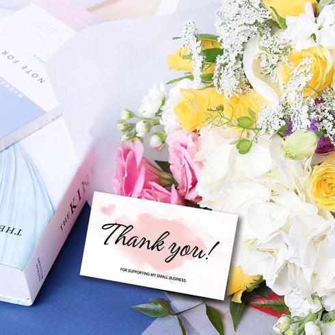 WEIZHEN 240-Count 6 2" 3.5" Thank You for Your Order Cards - Thank You For Supporting My Business Cards, Styles - x