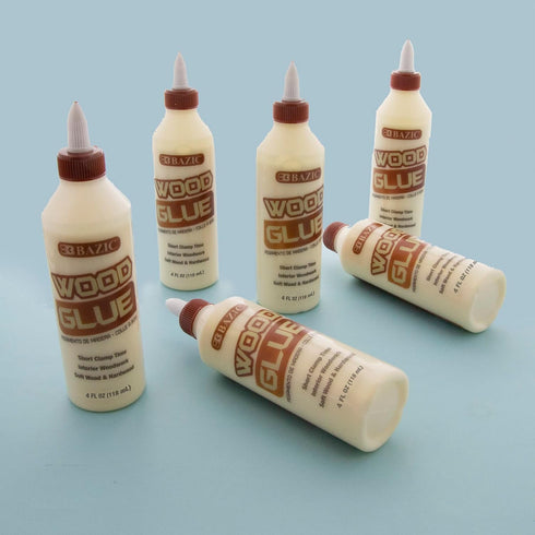 BAZIC 4 Oz. Wood Glue (118 mL), Natural Color Super Strong Bond Adhesive for Home Improvement & Woodwork - 1-Pack