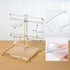 2-Tier 2 Trimmed Counter Acrylic Sunglasses Display Stand, Clear Glasses Stand for Pairs, Luxury Gold Eyeglasses Holder