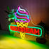 SSGLABSIGN Frozen 15.5X14" Ice Cream Cone LED Neon Sign, USB Powered Neon Lights Sign for Business Decoration, Open