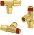 Siptenk 3/8" OD Tube 1/4" Side NPT Brass Tee Union DOT Air Fittings, 3PCS for Truck Trailers