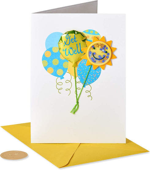 Papyrus Get Well Soon Cards, Remedies and Balloons (Count: 2)