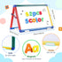 SWANCROWN Portable Magnetic Dry Erase White Board for Kids, 16x12 Inch Double Sided Tabletop Easel with 82Pcs Magnets
