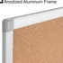 Boardsplus Bulletin Board - 24” W x 18” H, Cork Surface with Aluminum Frame