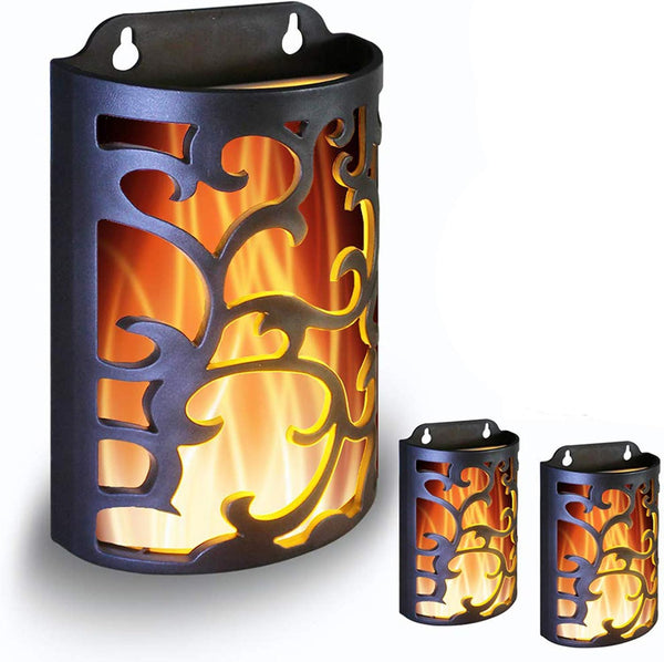 WRalwaysLX Decorative Lanterns with Timer, Candle Light Flameless Candles Indoor/Outdoor Wall Sconces,Flickering