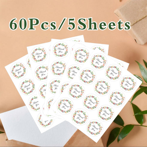 Jxuane 60 2 Inch Thank You Labels, Thank You Stickers, Envelope Seals for Small Business