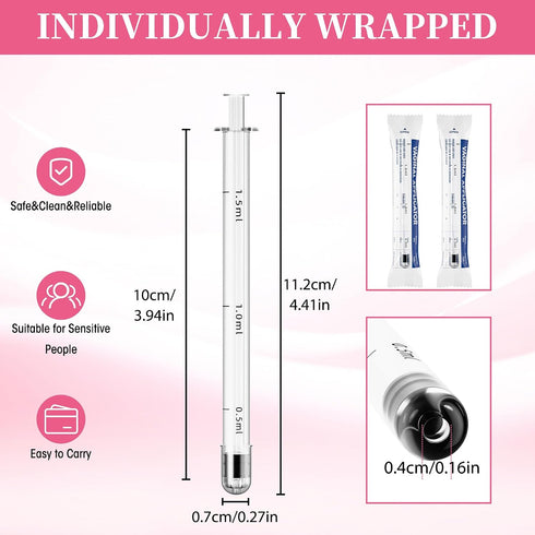 1.5ml 60 Pack Disposable Vaginal Applicator Injector Vaginal Cream Applicators with Dosage Measurements, Fit Most