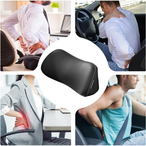 Generic Setup Car Lumbar Support Pillow - Ergonomic Back Cushion, Chair Support Pillow | Memory Foam Seat Pad, Non-Slip