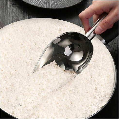 Generic Stainless Steel Ice Shovel, Flats Bottom Cube, Bar Tool, Supermarket Rice, Sugar Block Tea(Golden Large)