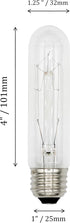 3090 (Pack 4) 40T10/CL 40 T10 120V (E26) Bulbs Creative Hobbies of - Watt Clear Tubular - - Medium Base - Incandescent