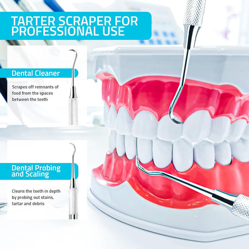 Utopia Care Professional Dental Tartar Scraper Tool, 6.5 Inch Double Ended Tartar Remover