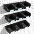 Pegboard Bins with Hooks and Labels - 10 Packs for Organizing Accessories, Black