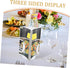 A5 SEWACC Rotatable Desktop Menu Holder White Triangular Three-sided Table Sign Stand with Base for Restaurant Tabletop
