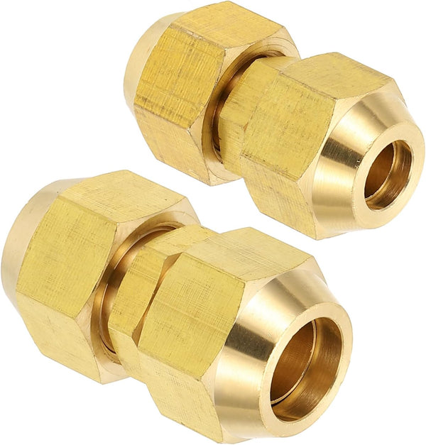PATIKIL Pipe Extension Joint Connector Set | 2Pcs Free Welding AC Copper Pipe Coupling Adapter for Refrigeration HVAC