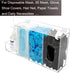 4 SEANADO Hand Sanitizer and Glove Holder Dispenser with Lid, Clear Acrylic Compartments Hygiene Station for Disposable