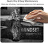 Mindset is Everything Inspirational Quote Mouse Pad - Cute Cat Stared at Its Reflection, Funny Motivational Mat