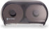 San Jamar Classic Versatwin Plastic Tissue Dispenser, Dual Dispensing Toilet Paper Holder, Black Pearl, 5.5 Inches