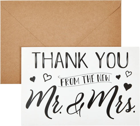 Sustainable Greetings 250gsm Pack 120, 4 6 Wedding Gratitude Cards - Bulk Thank You Cards for Wedding & Bridal Shower