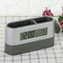 Electronic Pencil Cup, Backlight Calendar Snooze Pen Holder with Digital Screen Alarm for Home Office
