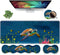 Ergonomic Keyboard Wrist Rest and Mouse Pad Wrist Rest Set, Large XXL Gaming Mousepad 31.5"x11.8", Sea Turtle