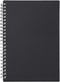 ZZTX Spiral Notebook Kraft Soft Cover, College Ruled Memo Diary Planner, 140 Pages/70 Sheets, 8 x 6 inch, 1 Pack (Black)