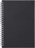 ZZTX Spiral Notebook Kraft Soft Cover, College Ruled Memo Diary Planner, 140 Pages/70 Sheets, 8 x 6 inch, 1 Pack (Black)