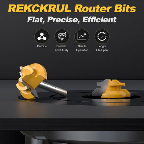 45 1/4" 1/2", Professional Degree Lock Miter Router Bit - Carbide Tipped, Shank, Cutting Height: Woodworking Tools
