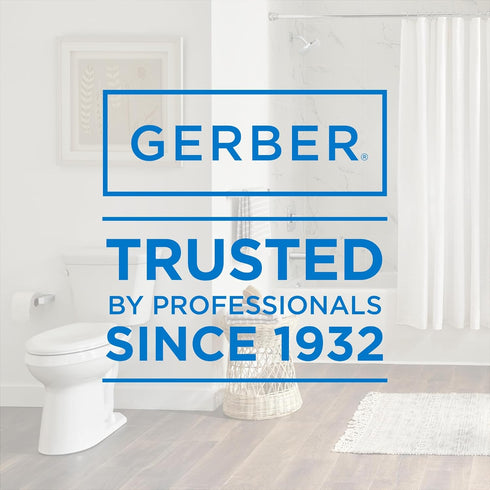 GC550130 Gerber Soft-Close Elongated Toilet Seat with Two Button Quick-Release, Top-Mount Installation, Non-Slip