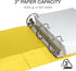 Samsill Durable 3 Inch D Ring Binder, Customizable Clear View Binder, Made in The USA, Yellow, Holds 625 Pages