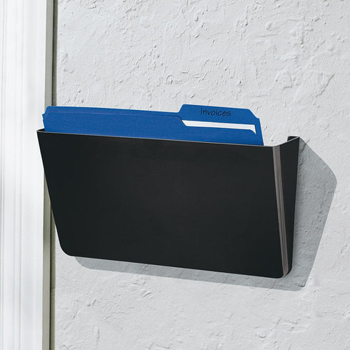 Brenton Studio Single Wall Pocket, Letter Size, Black, 59750