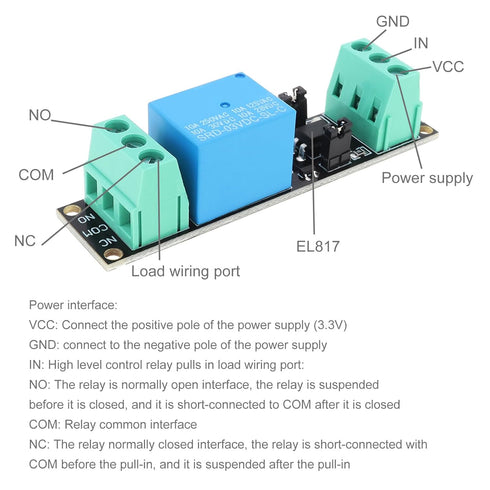 4Pcs 1 Channel DC 3V / 3.3V Relay High Level Driver Module Optocoupler Isolated Driver Control Module