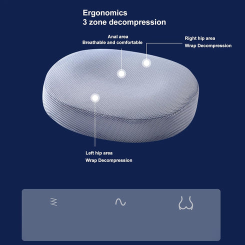 Tailbone Luqeeg Donut Pillow Seat Cushion, Memory Foam Seat Chair Cushion Orthopedic Memory Foam Mesh Breathable