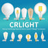 G16.5 Bulbs, 2W 25W 250LM, 4000K E12 Non-Dimmable, 12-Pack CRLight LED Chandelier = Eqv Neutral White, Candelabra Clear