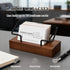 Bershaker 2 Pack Wood Business Card Holder for Desk, Wooden Business Name Card Display Stand Postcard Holder for Office