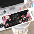 Peony Flower Inspirational Quotes Large Mouse Pad with Wrist Support Set, Ergonomic Mouse Wrist Pad +XXL Gaming Pad