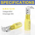 haisstronica 120 PCS Yellow Heat Shrink Piggyback Spade Connectors, 12-10 AWG Quick Disconnect Piggyback Terminals