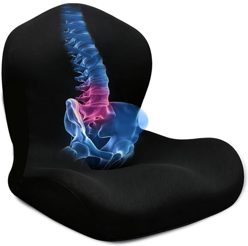 BANKQF Seat Cushion for Office Chair and Car, L-Shaped Ergonomic Car Seat Cushions, Memory Foam Chair Cushion, Lumbar