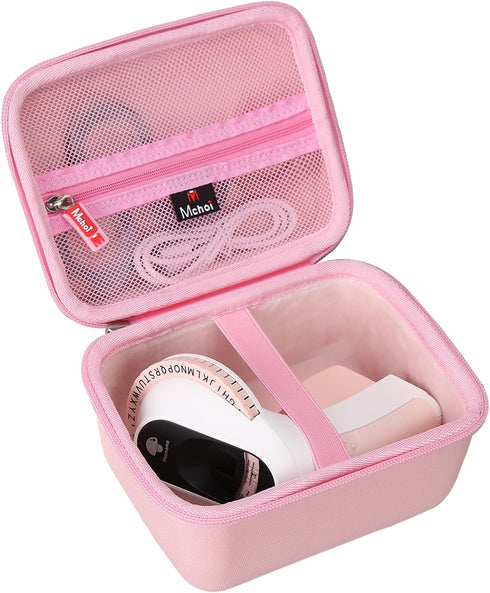 Mchoi Hard Case Suitable for Phomemo E975 Embossing Label Maker Machine (with 6 Tapes, Waterproof Shockproof Label