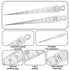 Vin Beauty 1-15mm Inch 5/8" 15mm 1/32" 1.0mm Taper Gauge Taper Welding Gauge & Metric Stainless Steel Double Sided Max