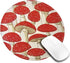 JaoXer 8-Inch Red White Mushroom Round Mouse Pad - Your Desk Companion for Office, Desktop, Laptop, Personal Computers
