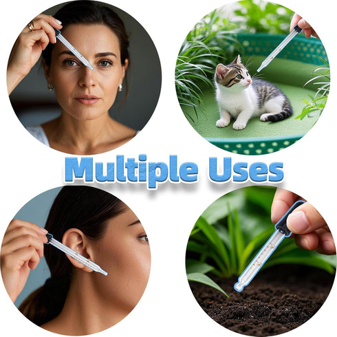 Zkupanx 6 1 mL 1mL PCS Glass Eye Droppers with Clean Brush for Essential Oils, Lab, Health Care, Crafts - Glass