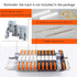 DIN Rail Terminal Blocks Kit with 20pcs Connectors, 2pcs Connection Bar, and Transparent Storage Box