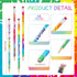 Tie Dye Pencils Solid Color Pencils Colorful Round Pencils Rainbow Color Pencils Wood Gradient Pencils with Eraser Top for Home Office School Classroom Sketching and Learning Activities (48 Pieces)