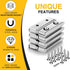 8 Pack 45Lbs 40x13.5x5mm,Silver DIYMAG Cabinet Door Magnets, Magnetic Door Catch, Drawer Magnet Catch, Strong Magnets