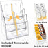 MaxGear Acrylic Brochure Holder 8.5 x 11 inch, 4 Tier Clear Literature Organizer with Removable Divider