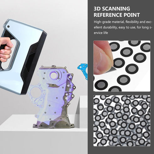 3D Scanning Dots, Tracking Markers for 3D Scanning, High Reflective Dots Compatible with Einscan Creality Revopoint