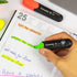 Schneider Job Highlighter, Chisel Tip, 1 + 5 mm, Black Barrel, Green Ink, Box of 10